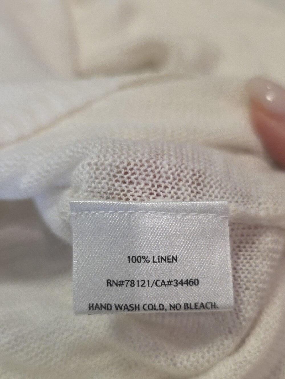 Eileen Fisher White V-Neck Button Front Cardigan Small 100% Linen - Picture 5 of 6